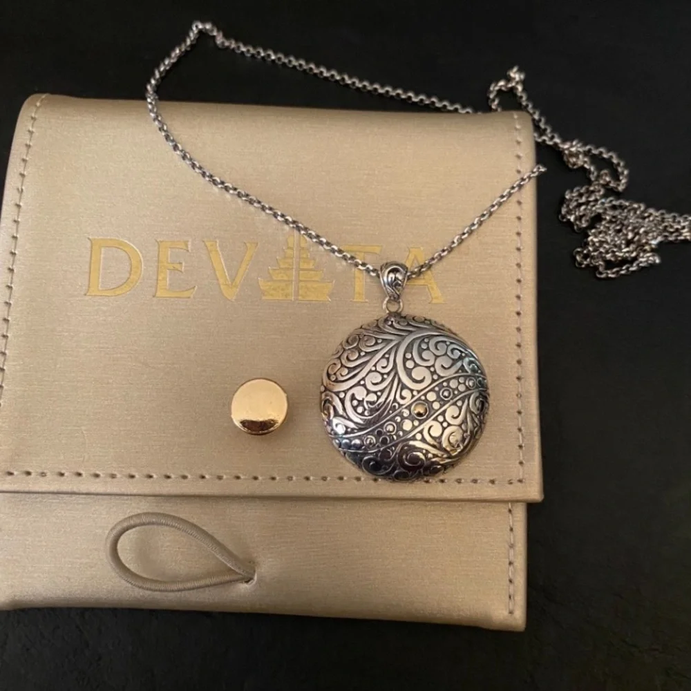 Devata Sterling silver & 18k Bali Pendant